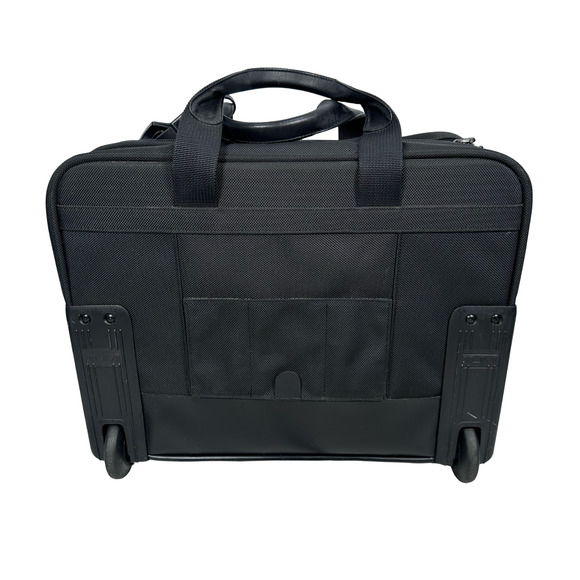 Tumi Alpha Deluxe Expandable Laptop Briefcase Rolling Carry-On Bag Black 26003D4 - Picture 4 of 16
